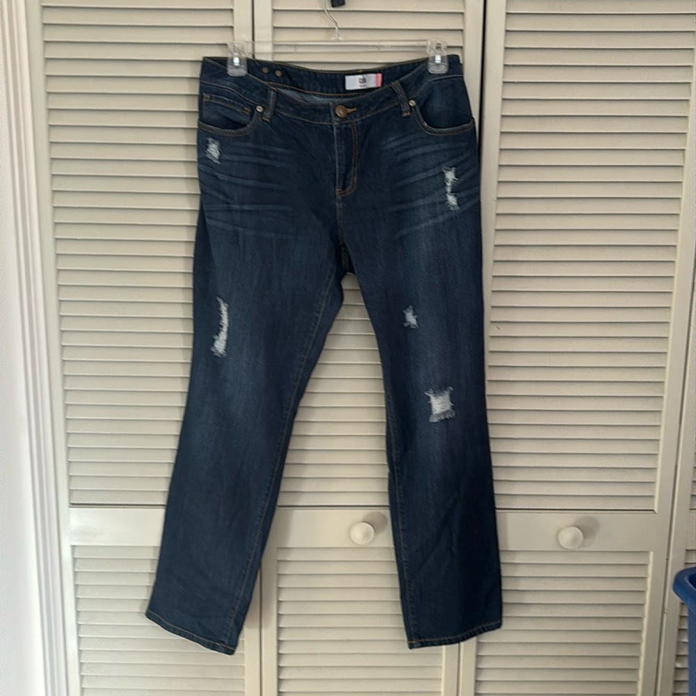 CAbi #3045 Slim Boyfriend Distressed Jeans